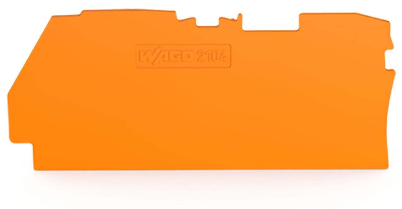 End and intermediate plate; 1 mm thick; orange