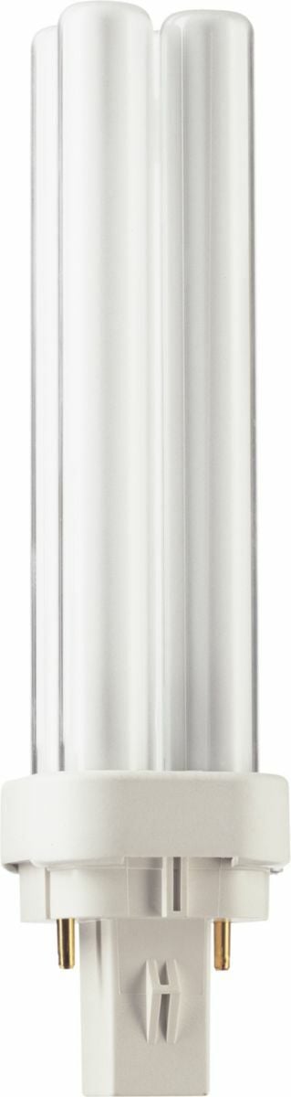 High Color Rendering, High Efficacy, Long Life Lamps Philips Linear Compact Fluorescent Lamps offer designers, specifiers and end-users new levels of efficiencies and versatility in sizes,configurations and application possibilities. With so many elegant fixtures available to complement their small size, high light output and advanced technology, Philips Energy Advantage lamps are fast becoming the preferred choice when maximum effciency and sleek design solutions are required. Enhanced performance - 80% light output between 55 and 127 F*;Sustainable lighting solution.;Compact quad tube design;* 80% light output in a base-up position