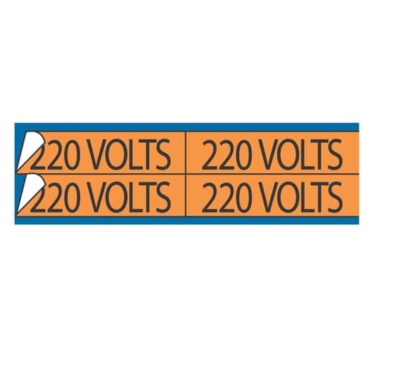Conduit and Voltage Marker Cards - Vinyl, , Legend 240 VOLTS, Character height 7/8 inches.