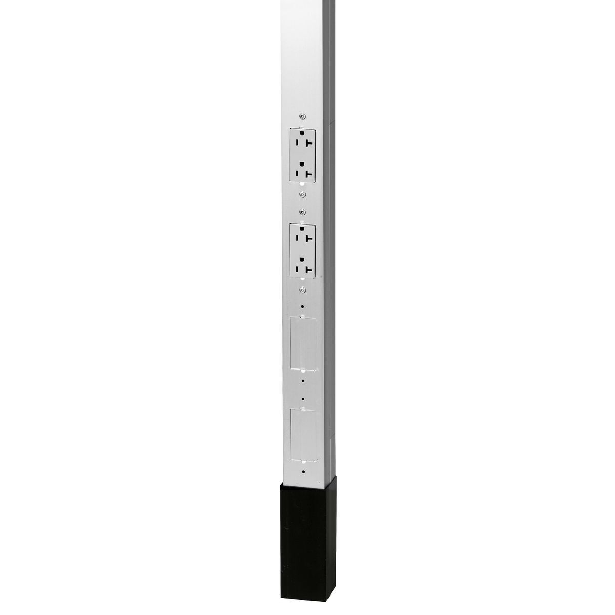 Aluminum Service Poles, 15' 2" Height, 2)Decorator Duplex, White