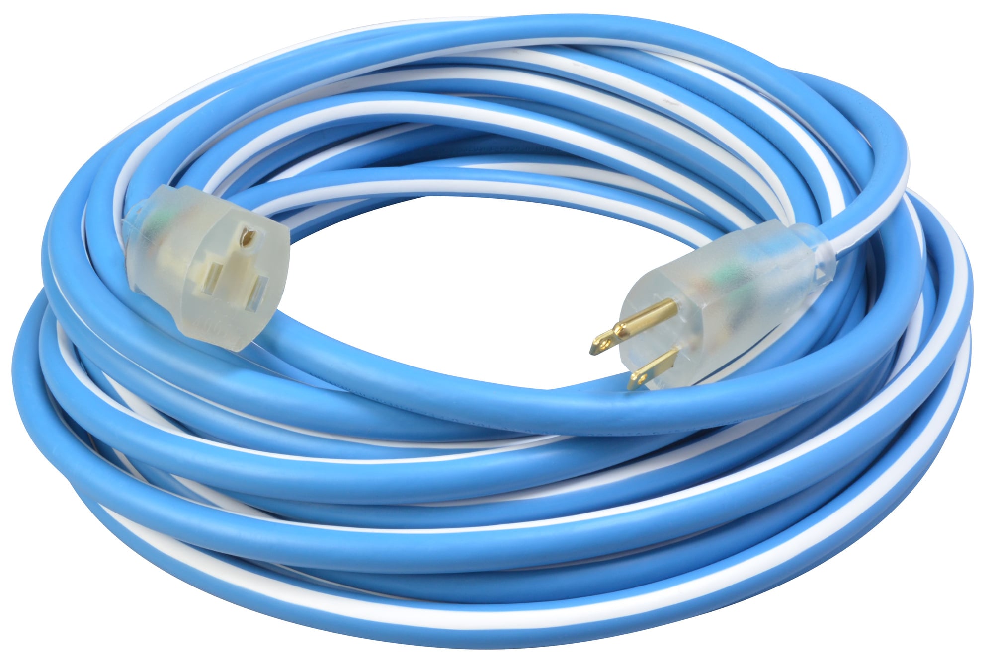 Southwire 1639SW61 made to perform in extreme conditions, the Polar/Solar supreme extension cord is made with an exclusive T*Prene insulation jacket. T*Prene is formulated to offer superior jobsite performance in extremely cold weather. The Polar/Solar supreme extension cord is abrasion, chemical and oil resistant for survival in the toughest of environments. Polar/Solar Supreme extension cords are rated from 221 degrees Fahrenheit to -76 degrees Celsius.
