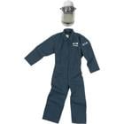 Eaton Bussmann series PPE 12 cal set, navy, XL, PPE 70E inherently flame resistant fabric kit including hard cap, shield balaclava coveralls, and storage bag, flame resistant fabric kit