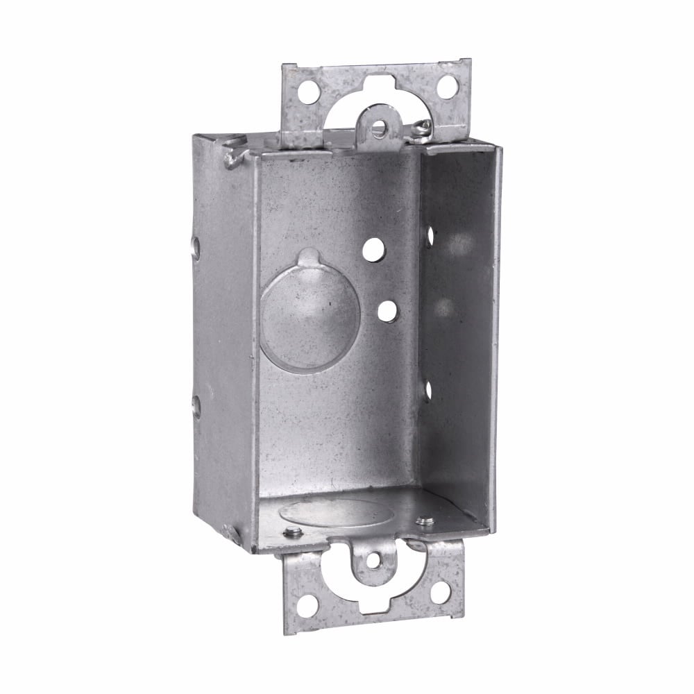 Eaton Crouse-Hinds series Non-Gangable Switch Box, (1) 1/2", Conduit (no clamps), 1-1/2", (1) 1/2", Steel, Ears, Non-gangable, 7.5 cubic inch capacity