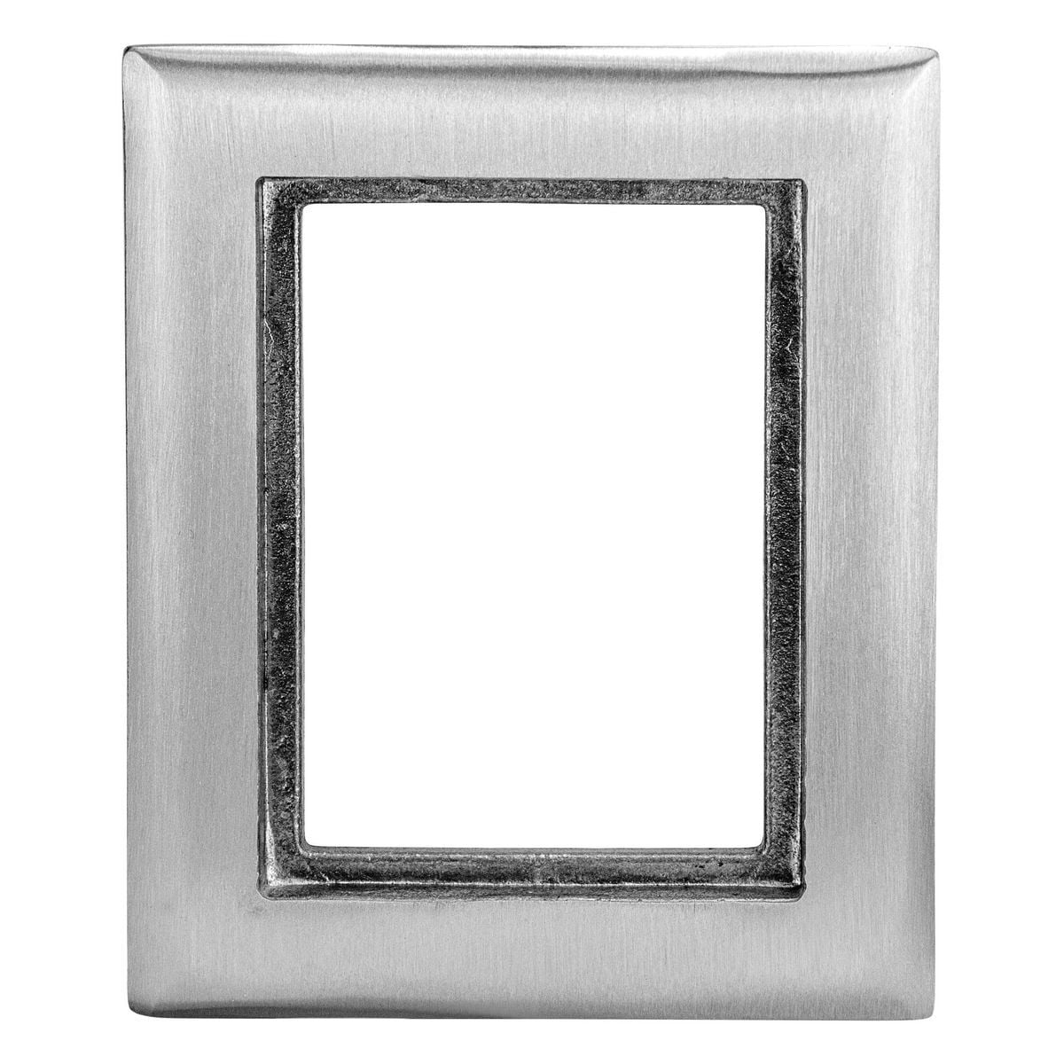 Flush Concrete Floor Box Series, 1-Gang Carpet Flange, Rectangular, 6.00" X 4.85", Brushed Aluminum