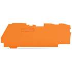End and intermediate plate; 1 mm thick; for 3-conductor terminal blocks; orange