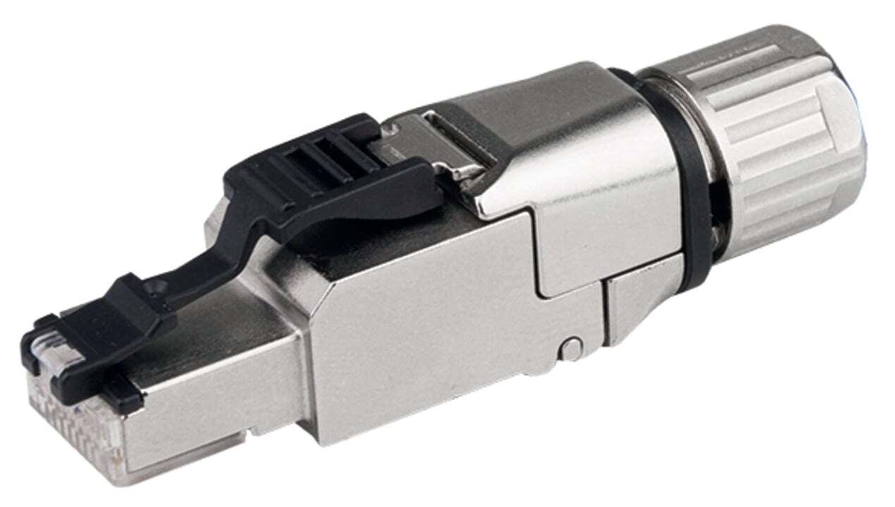 Connector ETHERNET; RJ-45; Cat. 6A; straight; Code T568B; AWG 24; Strain relief