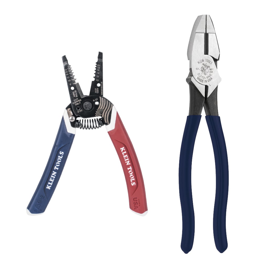 American Legacy Lineman Pliers and Klein-Kurve Wire Stripper / Cutter