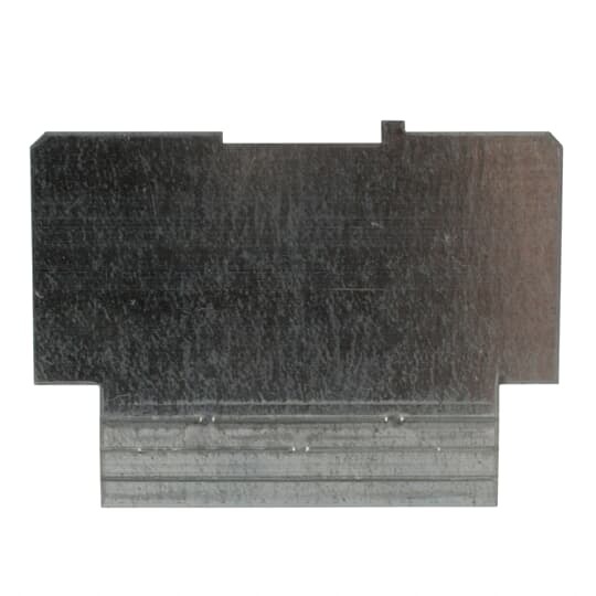 Two Gang Square Box Partition, 4-11/16 Inch Square x 2-1/8 Inches Deep, Pre-Galvanized Steel, For 2-1/8 Inch Deep Box with Square-Cut Tile Wall Two-Device 1/2 Inch, 3/4 Inch, and 1 Inch Covers