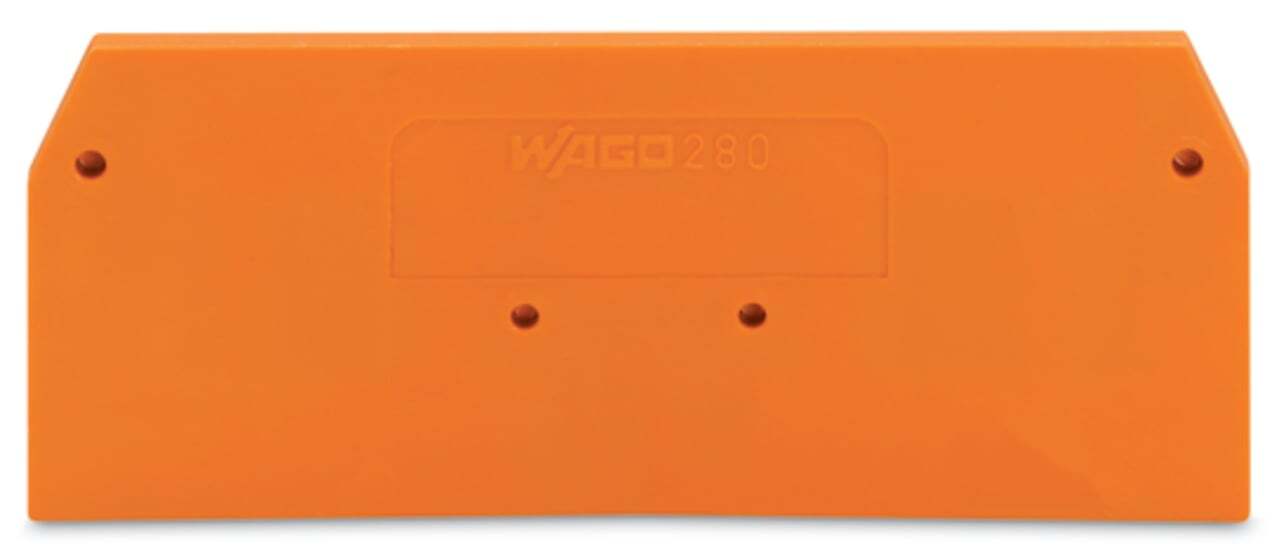 End and intermediate plate; 2.5 mm thick; orange