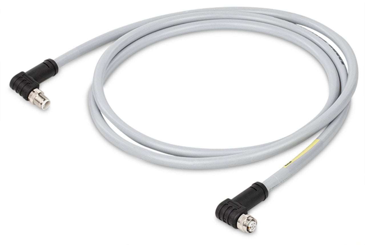Power cable; M12L socket; angled; M12L plug; angled; 5-pole; Length: 0.5 m