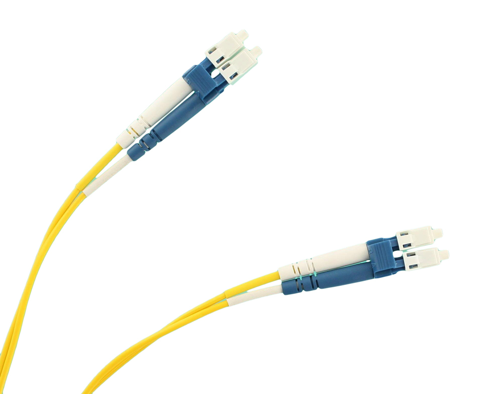 Fiber Optic Cable Assembly, UPC Polish Singlemode, Duplex Cable, LC to LC Connectors, 10 Meter Length