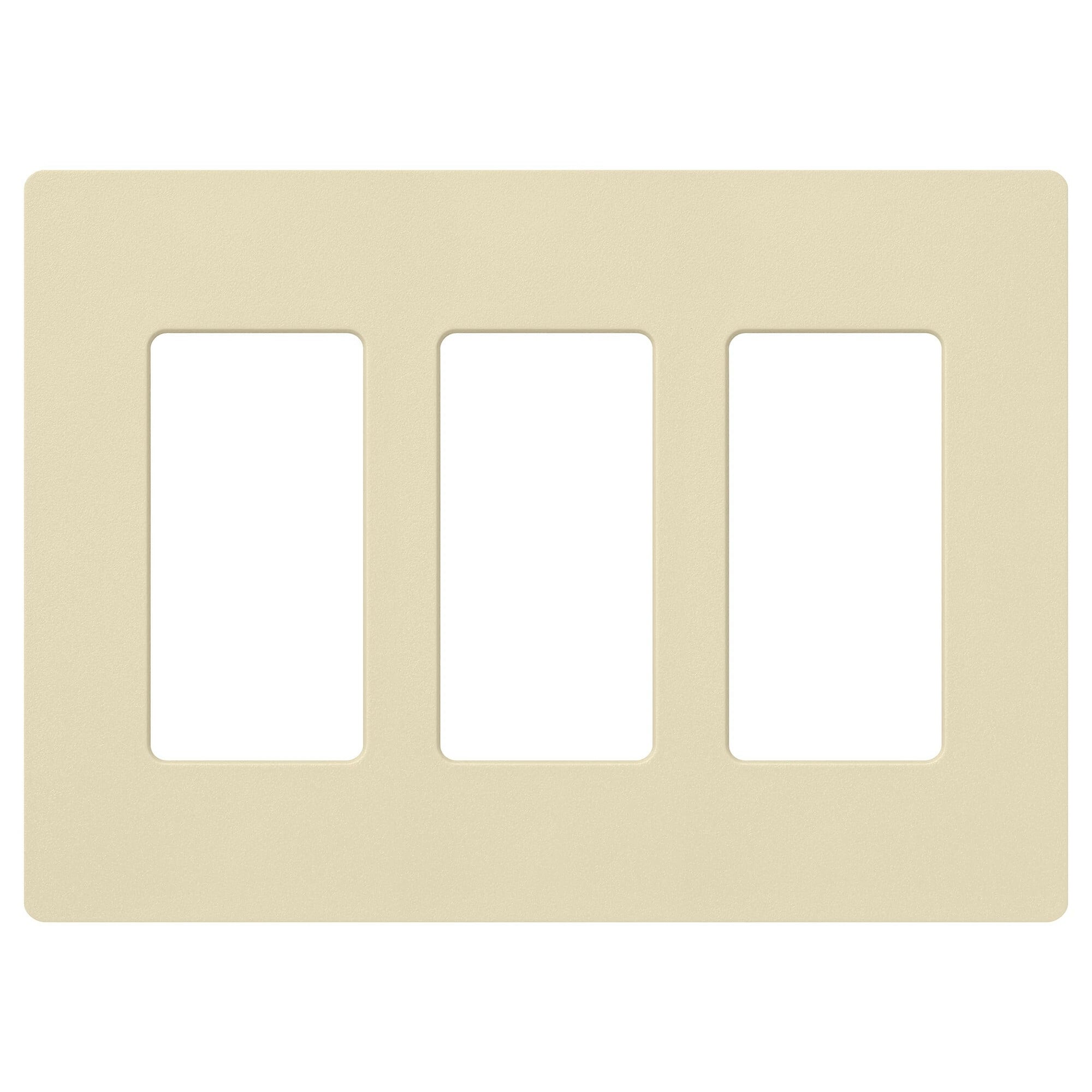 Claro Wallplate, Satin Finish, Three-gang in sand