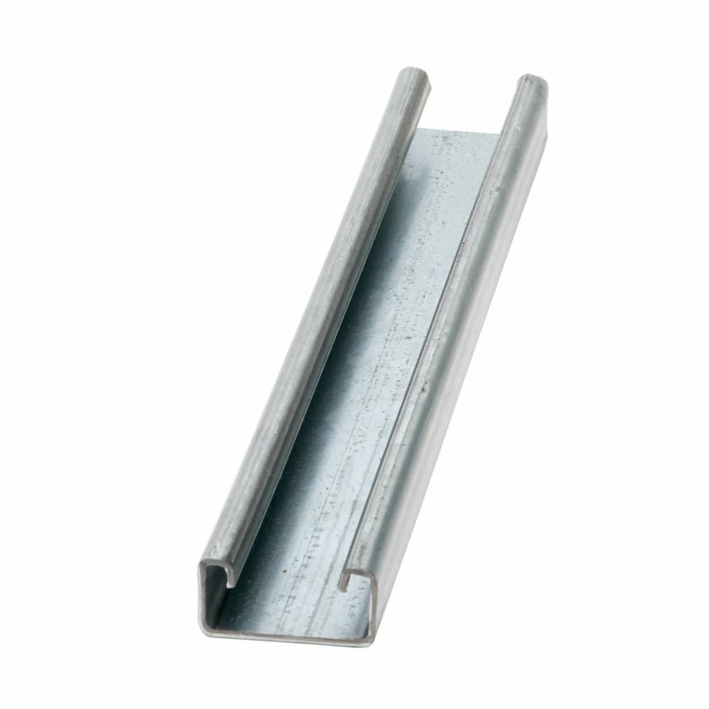 Eaton B-Line series strut channel, 0.81" H x 120" L x 1.62" W, Steel, Plain, 14 Gauge
