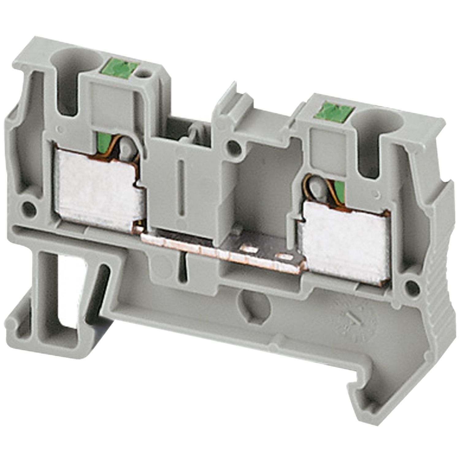 Terminal block, Linergy TR, push-in type, feed through, 2 points, 4mm, grey, set of 50