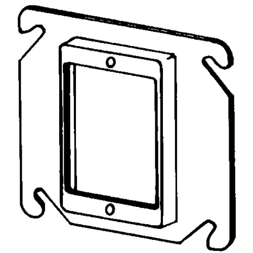 Features:Configuration Single Device Drawn, Standard:UL E18095, Material:Steel, Shape:Square, Size:4 X 4 X 0.5IN, Cubic Capacity:3.5CI