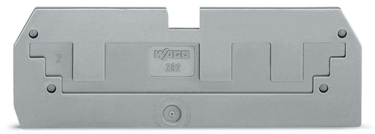 Step-down cover plate; 1 mm thick; in connection with 3-conductor 282-681 terminal blocks; gray