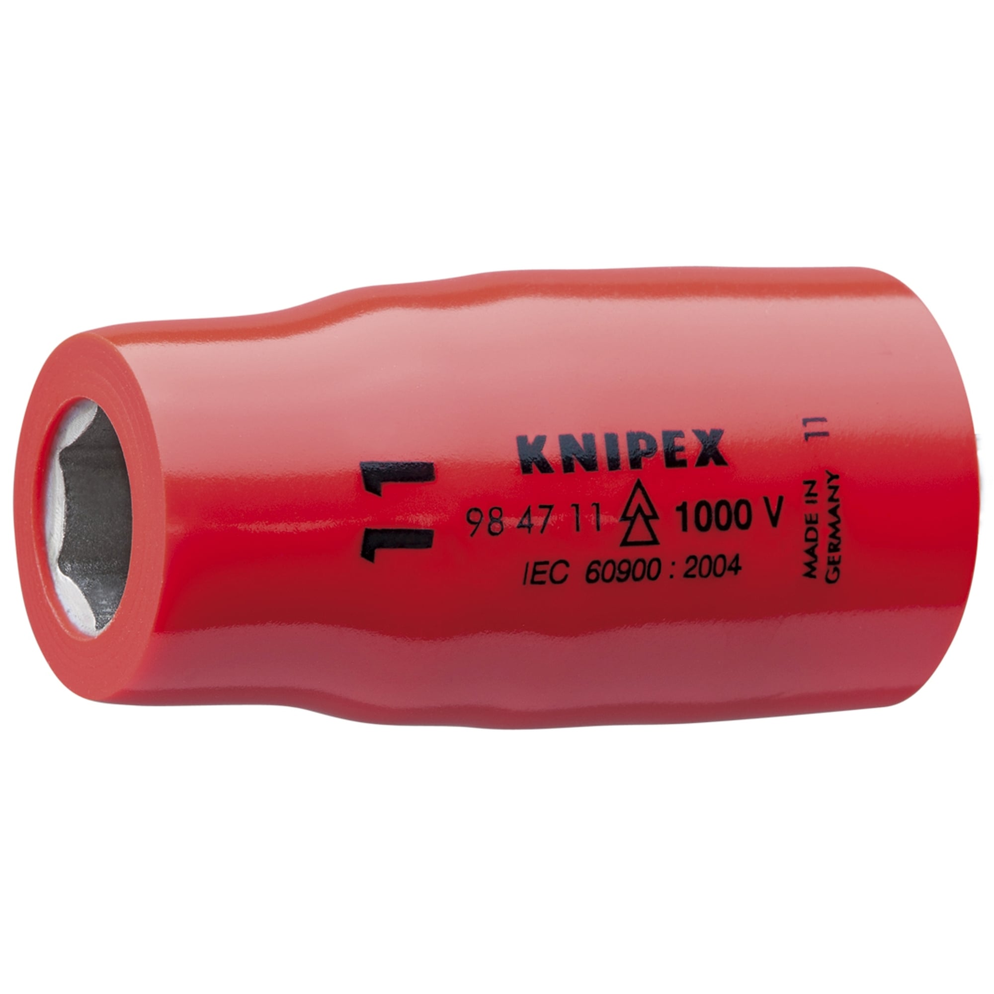 Hex Socket, 1/2 in. Drive-1000V Insulated, 11 mm
