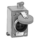 FS/FD Metallic Connection- 20-30 Amp, 600VAC-250VAC, Aluminum Female Receptacle with box, 3 Pole 4 Wire