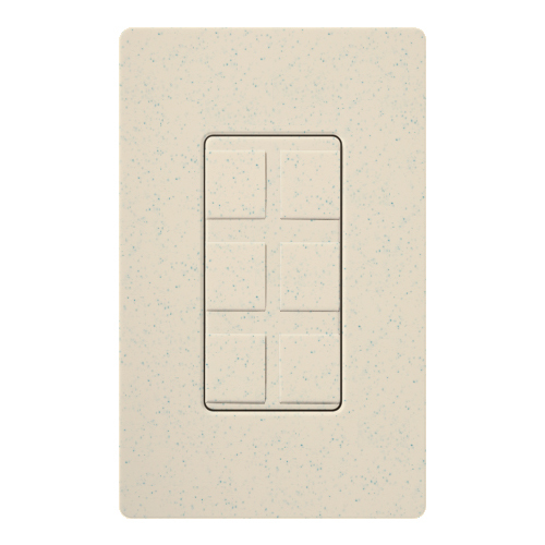 Claro 6-Port Frame, Satin, field customizable in limestone