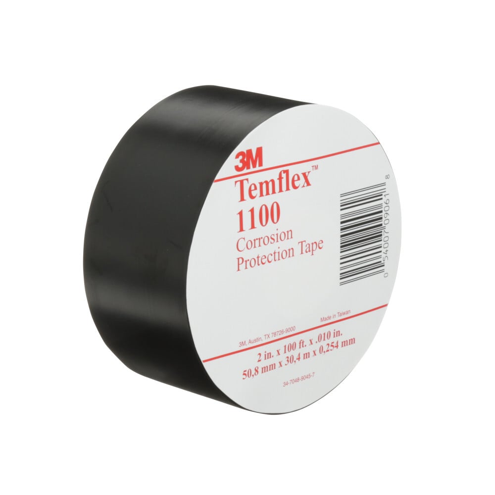 3M(TM) Temflex(TM) Corrosion Protection Tape 1100-PRINTED-2x100FT, 2 in x 100 ft (51 mm x 30,5 m), 24 per case