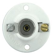Candelabra Base, One-Piece, Keyless, Incandescent, Urea Lampholder, White