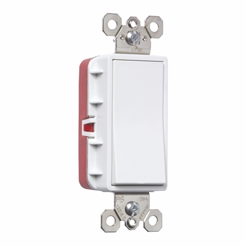 PT2621W PlugTail Single-Pole 20 Amp Decorator Switch, White