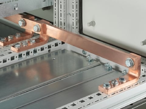 Busbars E-Cu, with integral holes