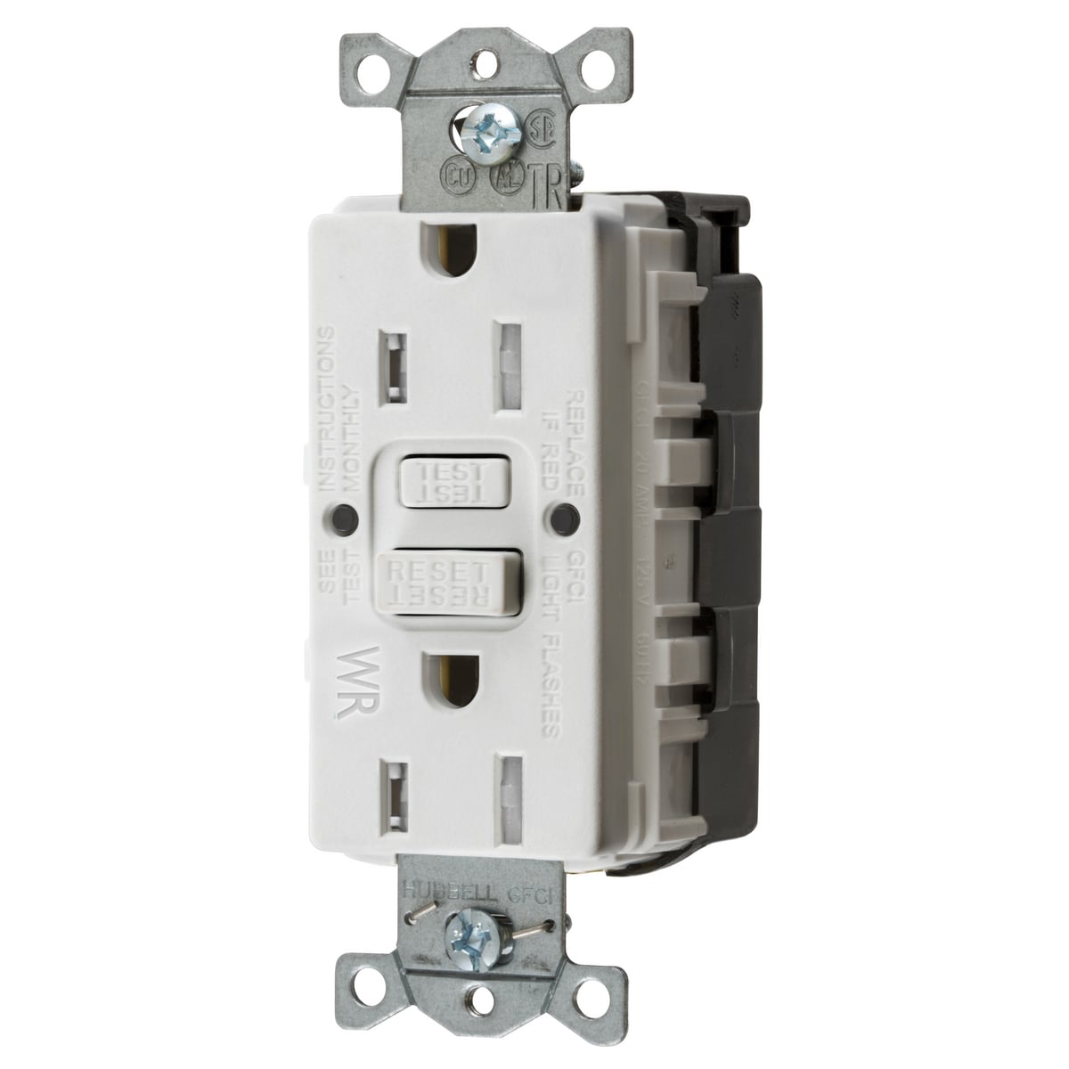 Straght Blade Devices, SNAP-Connect, Weather and Tamper-Resistant, AUTOGUARD, Self Test, GFCI Receptacle, 15A 125V, 2-Pole 3-Wire Grounding, 5-15R, White