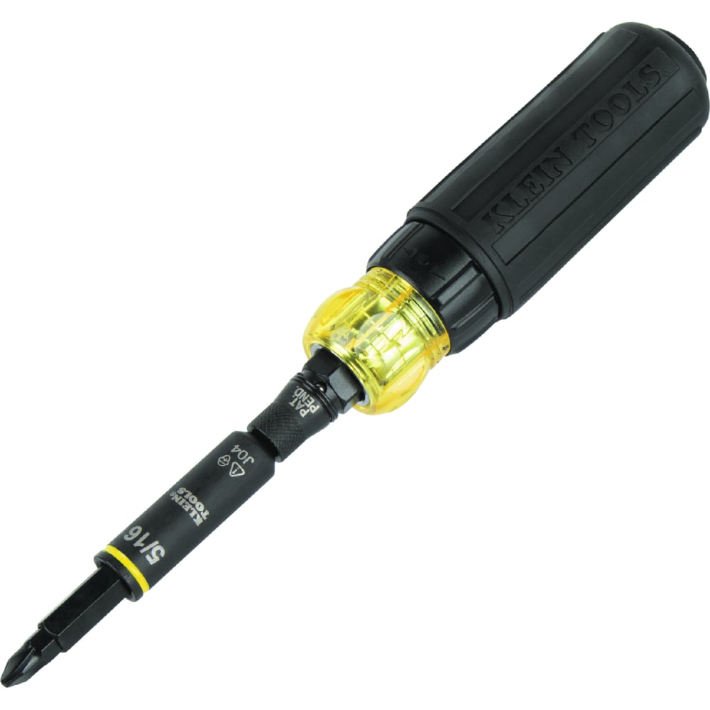The Klein Tools 11-in-1 Ratcheting Impact Rated Screwdriver / Nut Driver's components are all impact rated for use with an impact driver. 1/4-Inch quick-connect on power nut drivers to easily switch from screwdriver handle to an impact driver (Impact driver not included). Ratcheting feature has three settings: forward, fixed, and reverse, facilitating easier driving.