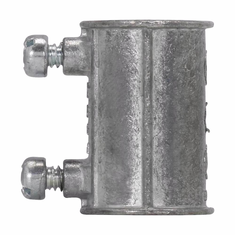 Eaton Crouse-Hinds series EMT set screw type coupling, EMT, Zinc die cast, Four tightening screws, 2"
