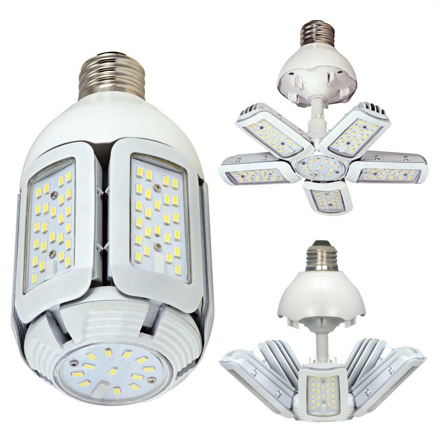30 Watt LED HID Replacement - 5000K - Medium Base - Adjustable Beam Angle - 100-277 Volts