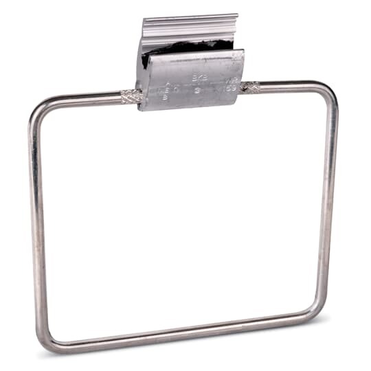 Aluminum Compression H-Tap Connector with Tin Plated Copper Stirrup, Contax Filled, Wire Range: 2-6 ASCR, 1 Stranded -6 Solid AWG, Stirrup #2 Solid Copper, square shaped, 1 H-Tap Connector on Stirrup.  4-1/2 inch x 3-3/4 inch.