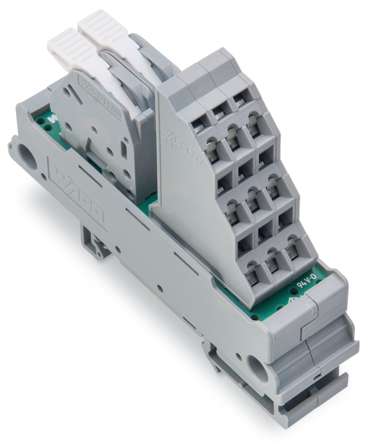 Potential distribution module; 1 potential; with 2 input clamping points each; Conductor cross-section up to 6 mm; with lever; with 9 output clamping points; Conductor cross-section up to 2.5 mm
