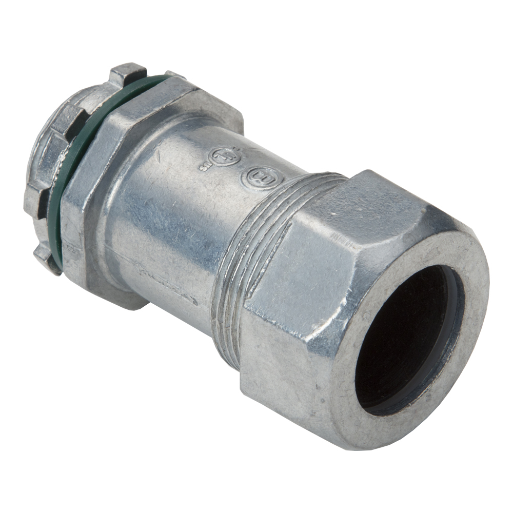 597-DC2 Bridgeport Mighty-Seal 590 Series Cable Connector, 3/4 in Trade, 3/4 in Knockout, 0.78 to 0.84 in Dia Cable Openings, Die Cast Zinc, Ball Burnished Mirror Smooth