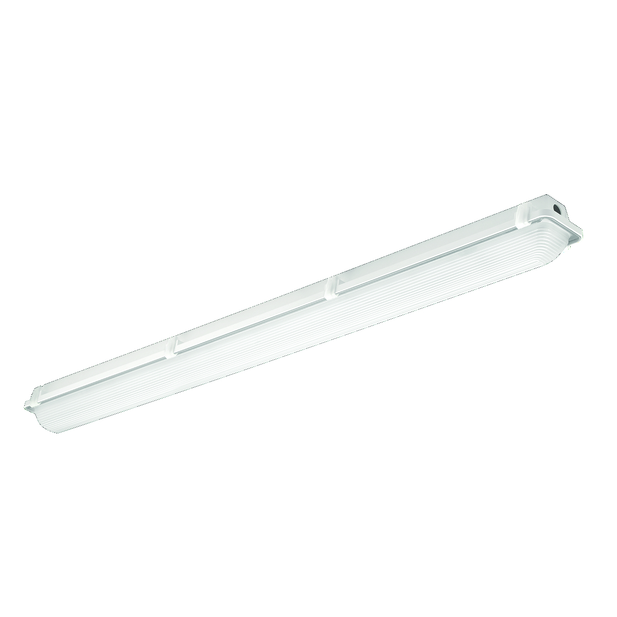 LED Narrow Enclosed and Gasketed, 4 ft, 4000 K, Low Watt, Fixed Output, 120?277 V, Lens Type: Ribbed Frosted Acrylic.