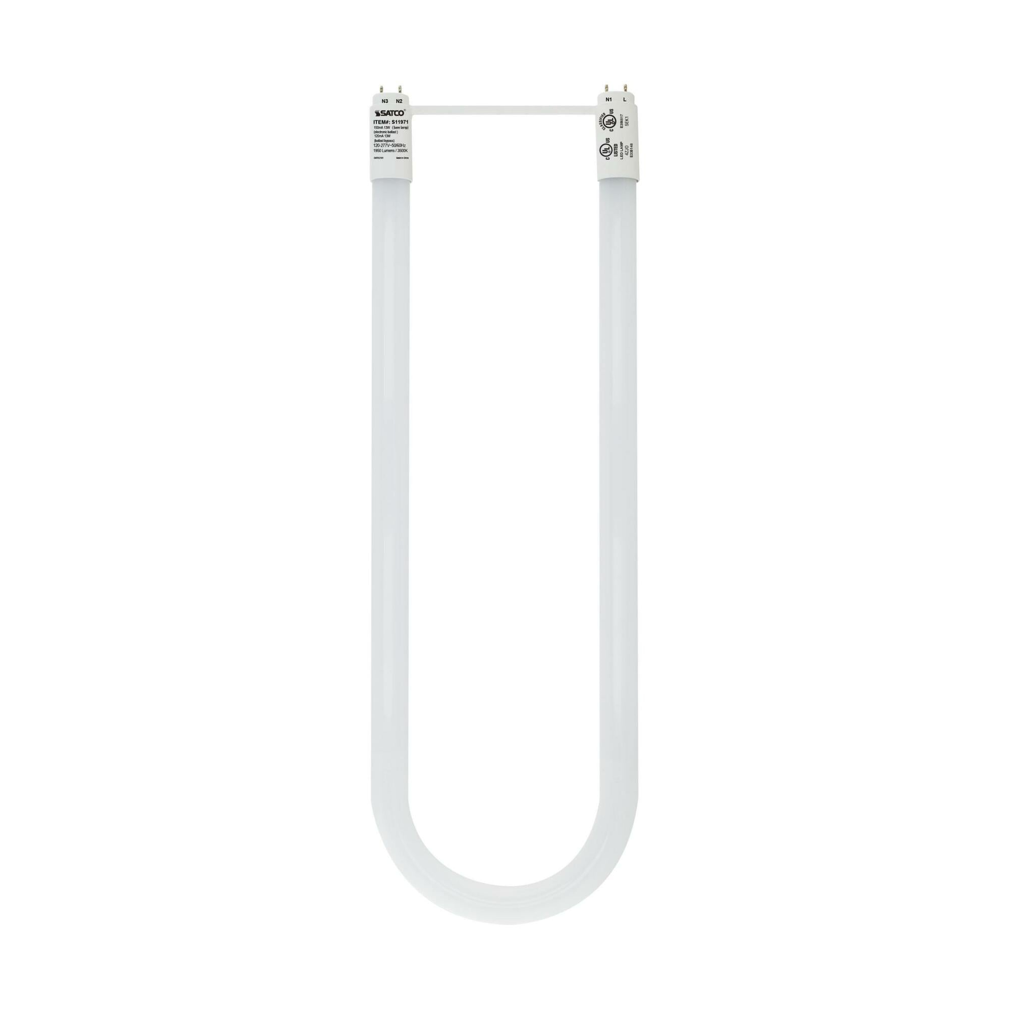 13W T8 U-Bend LED - 50K Hours - G13 Base - 1950L - 35K - Type A/B - Ballast Dependent or Ballast Bypass - 1 or 2-End Wiring
