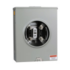 Meter socket, ringless, 1 phase, 3 wire, 200A, 4 jaws, 600VAC max, Series A, no bypass, no jaw release