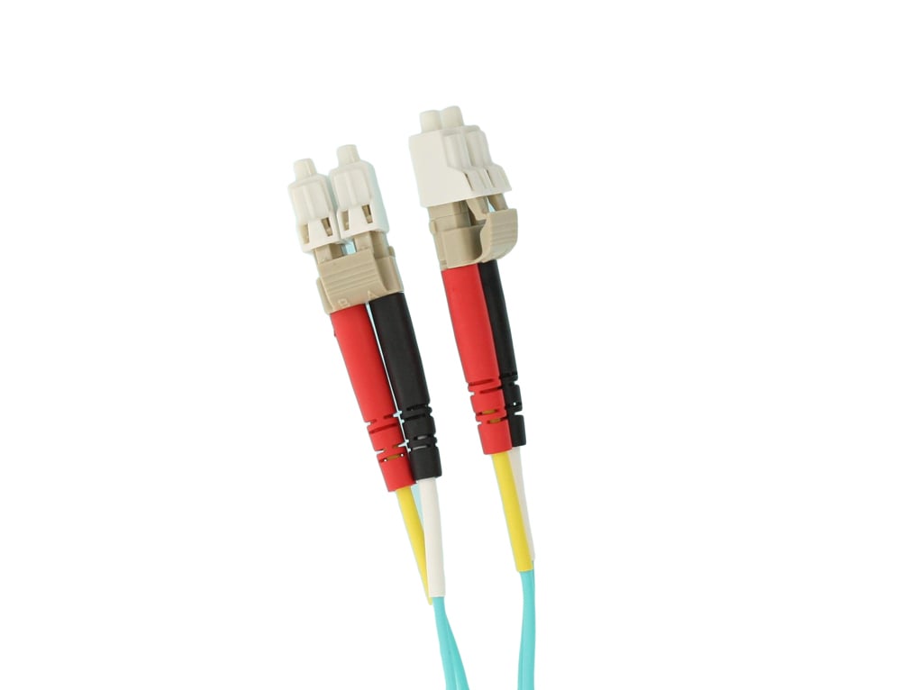 Fiber Patch Cord, 50/125 Laser Optimized Mulimode, Duplex, LC to LC, 2 Meters