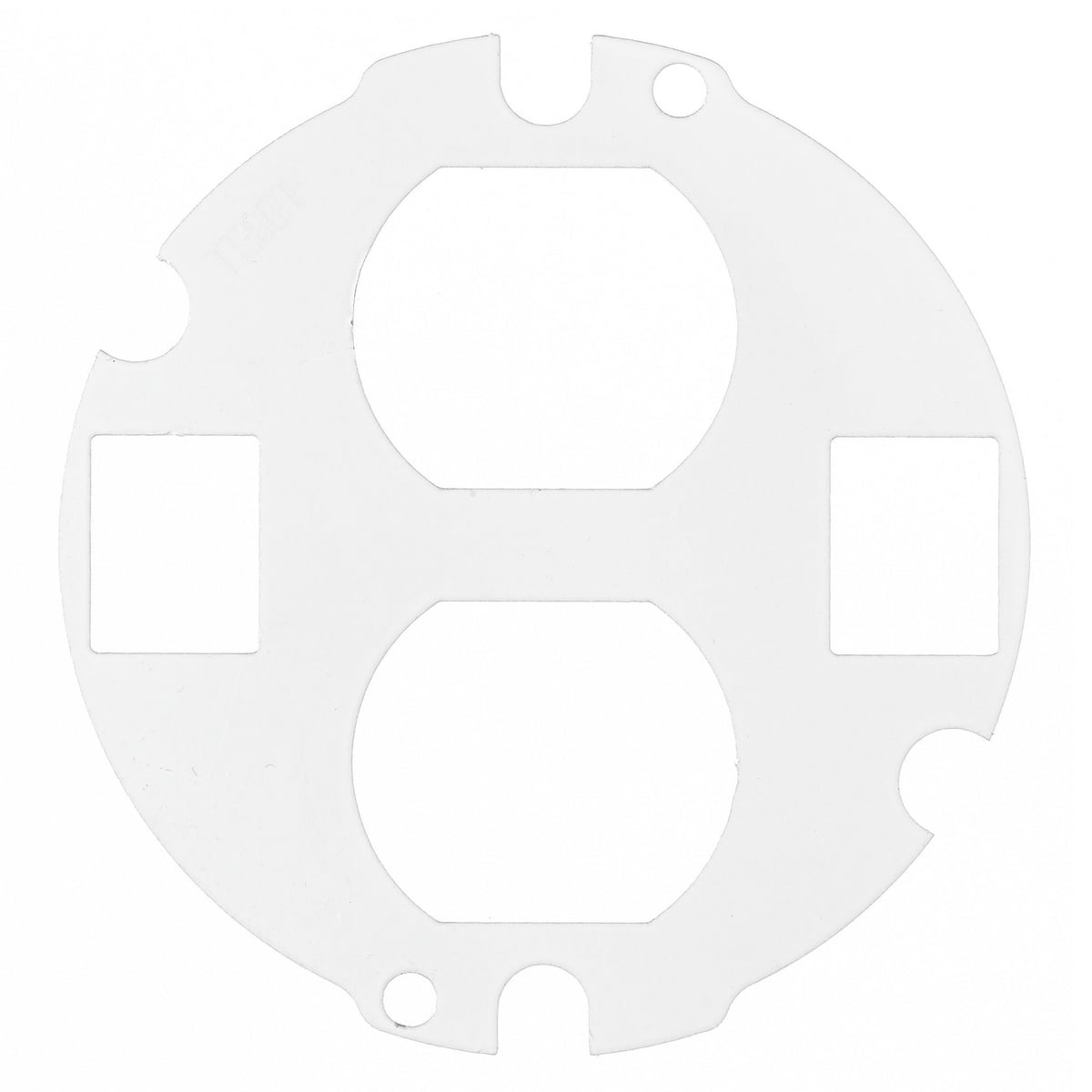 In-Floor Delivery Systems, SystemOne, Recessed 4" Series, Sub Plate, (1) Duplex Opening, (2) Keystone Jack Openings