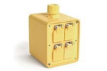 PORTABLE OUTLET BOX - YELLOW 3/4INF3FITT