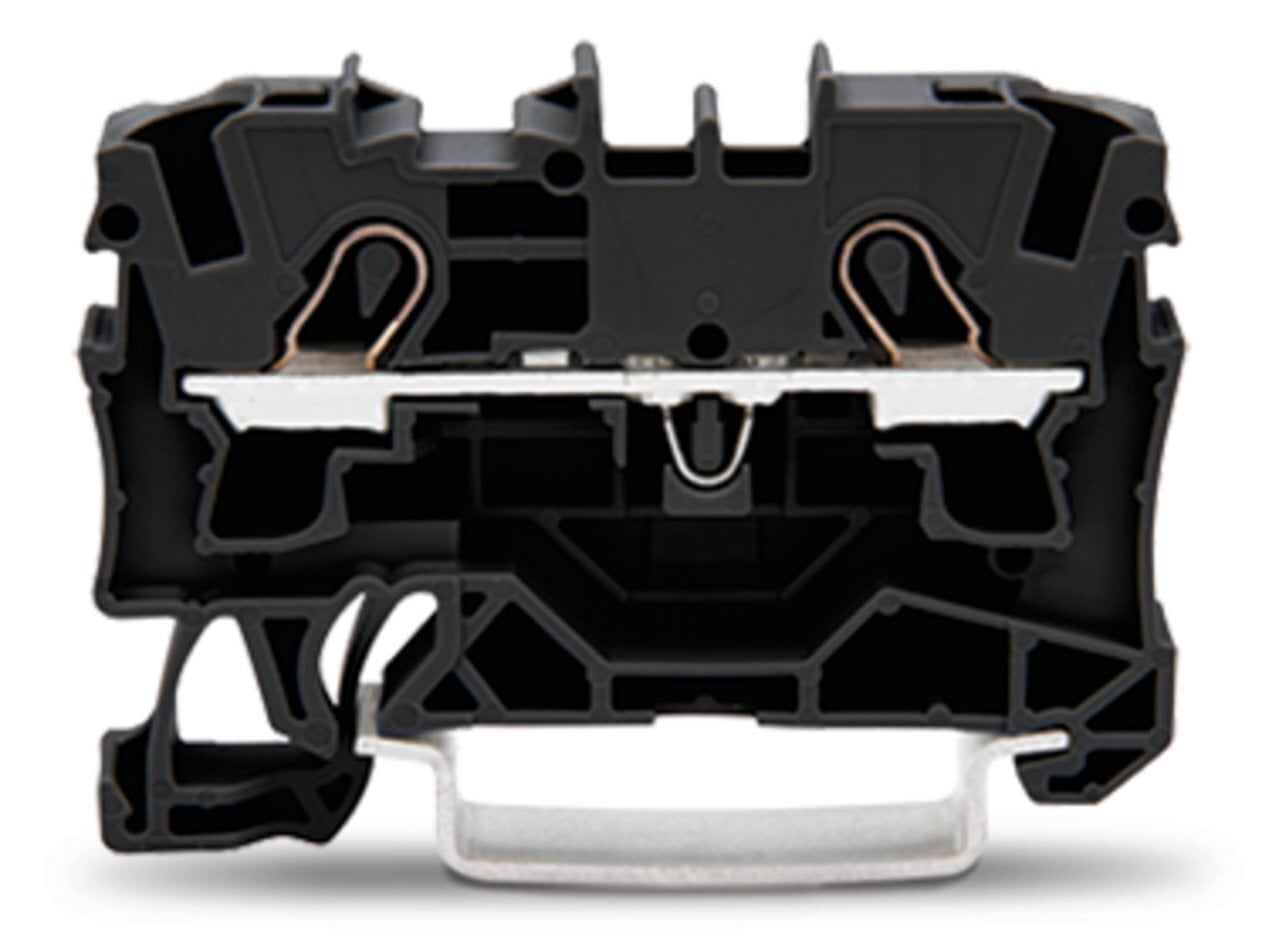 2-conductor through terminal block; 4 mm; suitable for Ex e II applications; side and center marking; for DIN-rail 35 x 15 and 35 x 7.5; Push-in CAGE CLAMP; 4,00 mm; black
