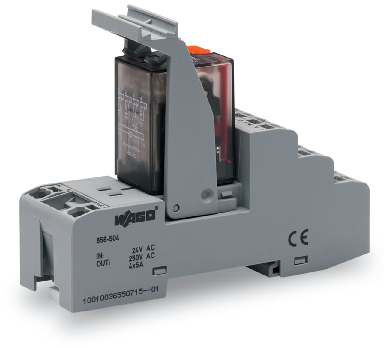 Relay module; Nominal input voltage: 115 VAC; 4 changeover contacts; Limiting continuous current: 5 A; with manual operation; Red status indicator; Module width: 31 mm