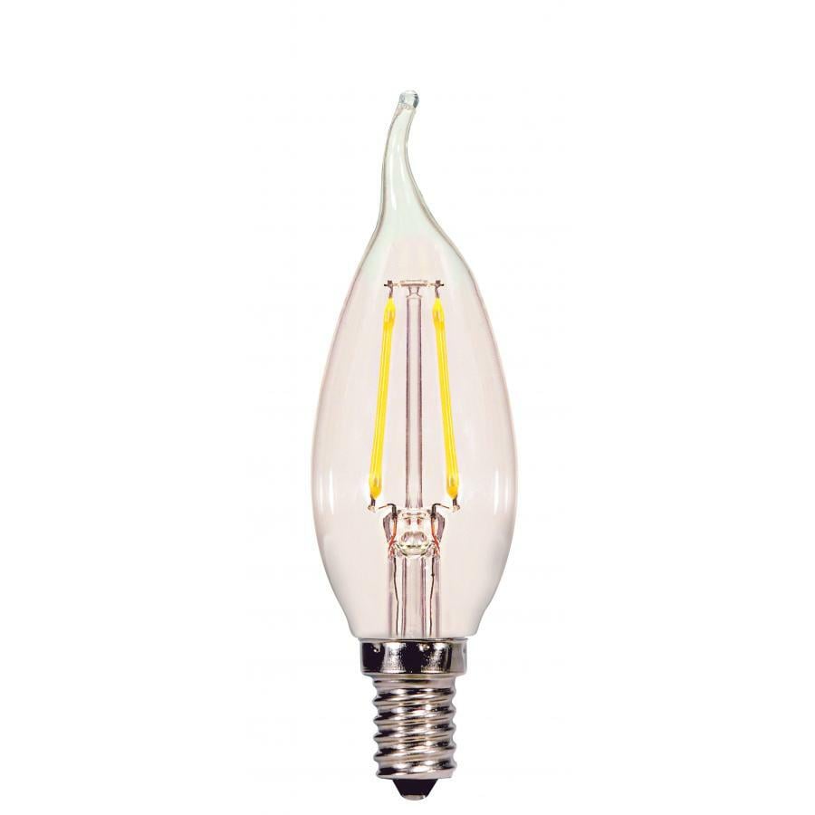 2.5W CA11 LED Lamp - Clear - Candelabra Base - 2700K - 200L - 120V