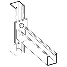 Eaton B-Line series bracket, 3.5" H x 18" L x 1.62" W, Steel, Electro-plated, Bracket, channel opening upward