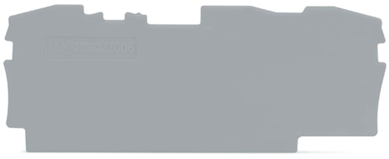 End and intermediate plate; 1 mm thick; gray