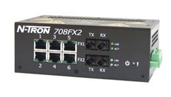 708FX2 Managed Industrial Ethernet Switch, ST 2km