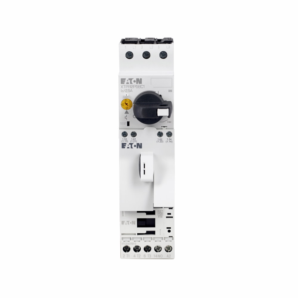 Eaton XT IEC FVNR Manual Motor Controller, 50A, 55 mm Frame size, 550V 50 Hz, 600V 60 Hz coil,24 Vdc