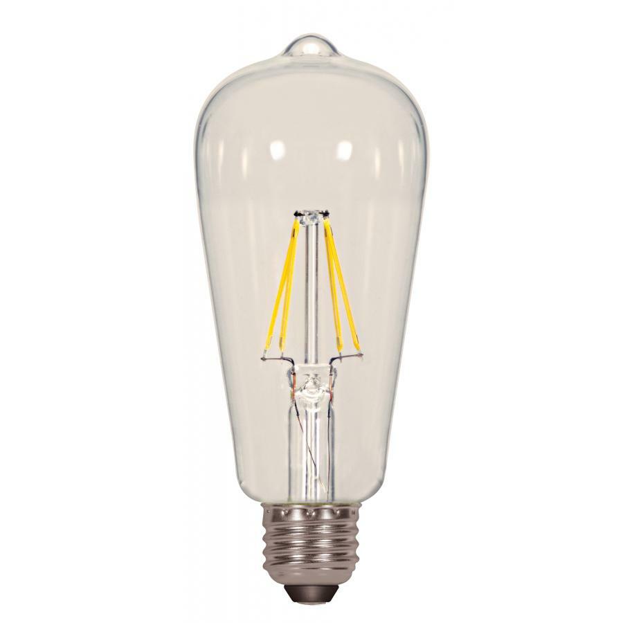 6.5 Watt ST19 LED Lamp - Clear - Medium Base - 4000K - 810 Lumens - 120 Volts
