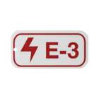 1.5"X3"ENERGY TAGS RED/WHT,E-3,ADH,25/PK