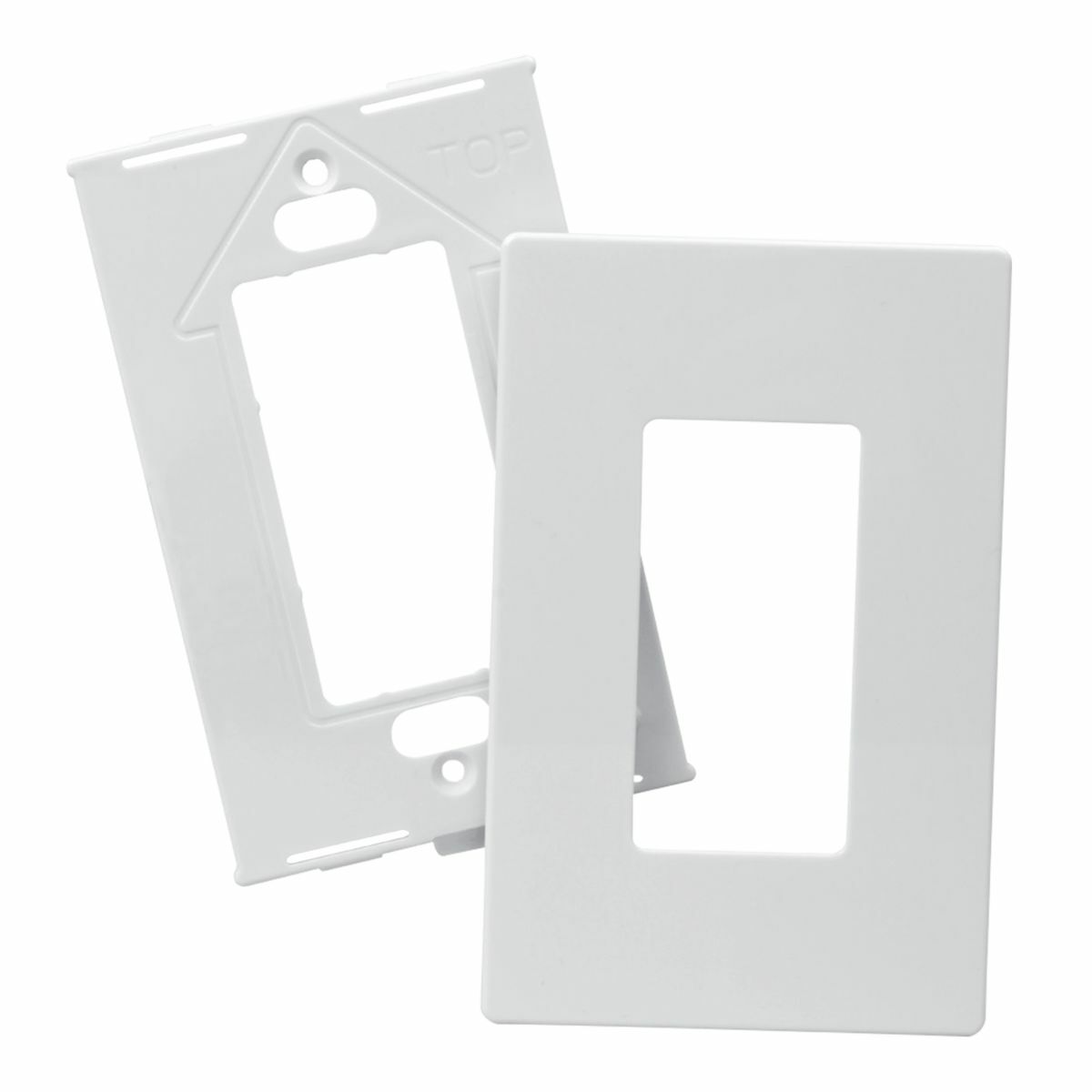 Eaton Screwless wallplate, Screwless, White, Decorator Cutout, Polycarbonate, Three- gang, Mid-size